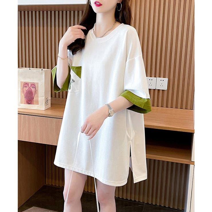 オーバーサイズTシャツチュニックtシャツ | SUNSHINE CLOSET | 詳細画像1 