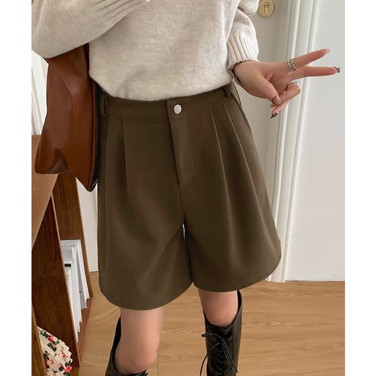 タックショートパンツウール風ワイドパンツ | SUNSHINE CLOSET | 詳細画像11 