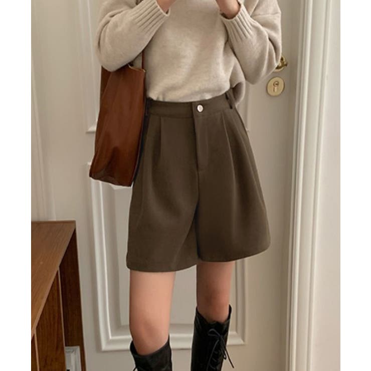 タックショートパンツウール風ワイドパンツ | SUNSHINE CLOSET | 詳細画像12 