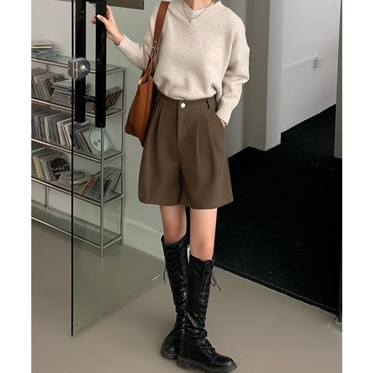 タックショートパンツウール風ワイドパンツ | SUNSHINE CLOSET | 詳細画像13 