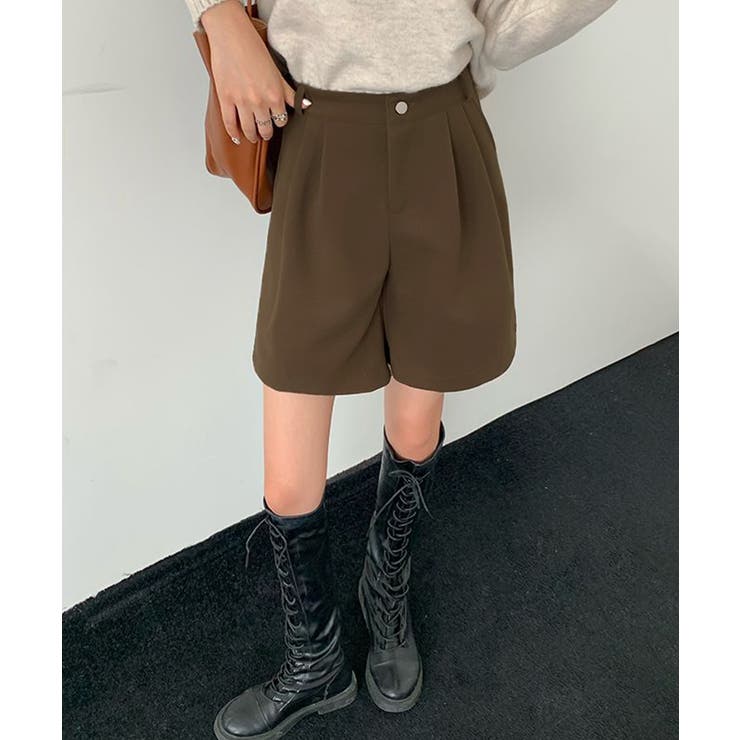 タックショートパンツウール風ワイドパンツ | SUNSHINE CLOSET | 詳細画像14 