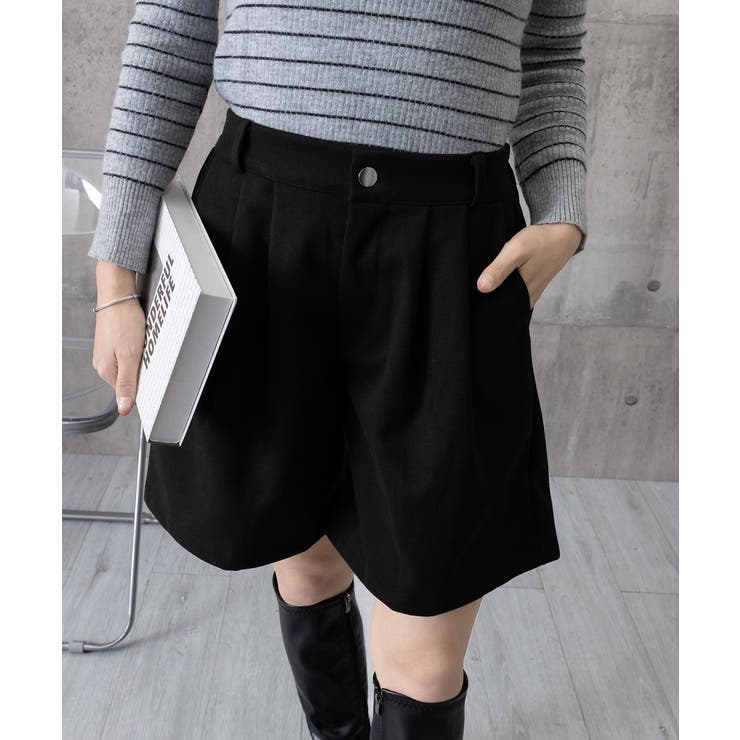 タックショートパンツウール風ワイドパンツ | SUNSHINE CLOSET | 詳細画像16 