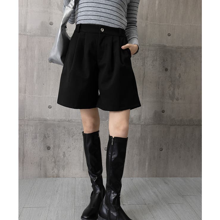 タックショートパンツウール風ワイドパンツ | SUNSHINE CLOSET | 詳細画像17 