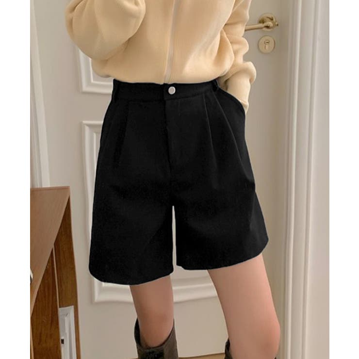 タックショートパンツウール風ワイドパンツ | SUNSHINE CLOSET | 詳細画像2 