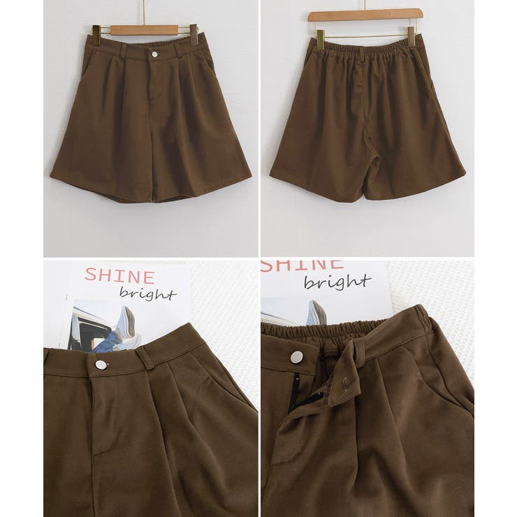 タックショートパンツウール風ワイドパンツ | SUNSHINE CLOSET | 詳細画像21 
