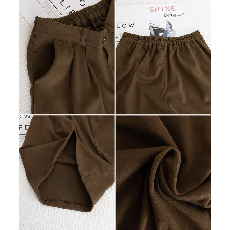 タックショートパンツウール風ワイドパンツ | SUNSHINE CLOSET | 詳細画像22 