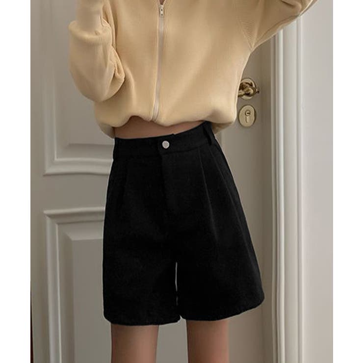 タックショートパンツウール風ワイドパンツ | SUNSHINE CLOSET | 詳細画像3 