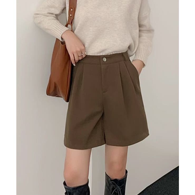 タックショートパンツウール風ワイドパンツ | SUNSHINE CLOSET | 詳細画像5 