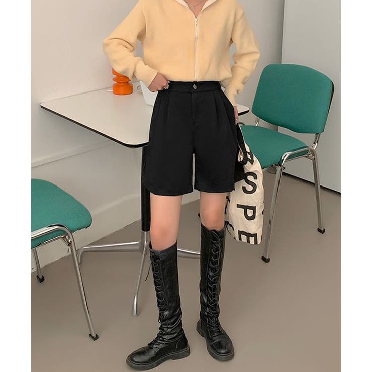 タックショートパンツウール風ワイドパンツ | SUNSHINE CLOSET | 詳細画像8 