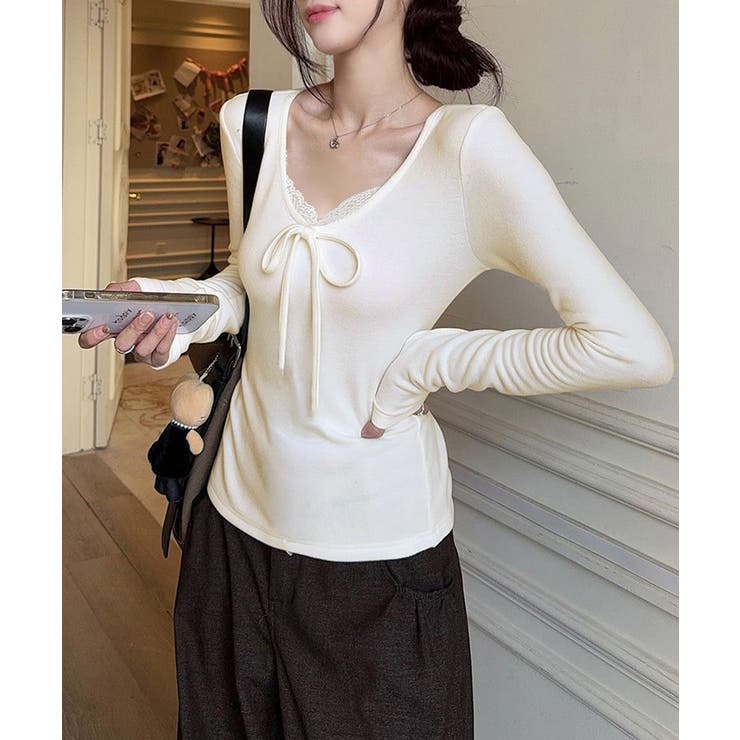 Vネック 長袖tシャツ おしゃれ | SUNSHINE CLOSET | 詳細画像3 