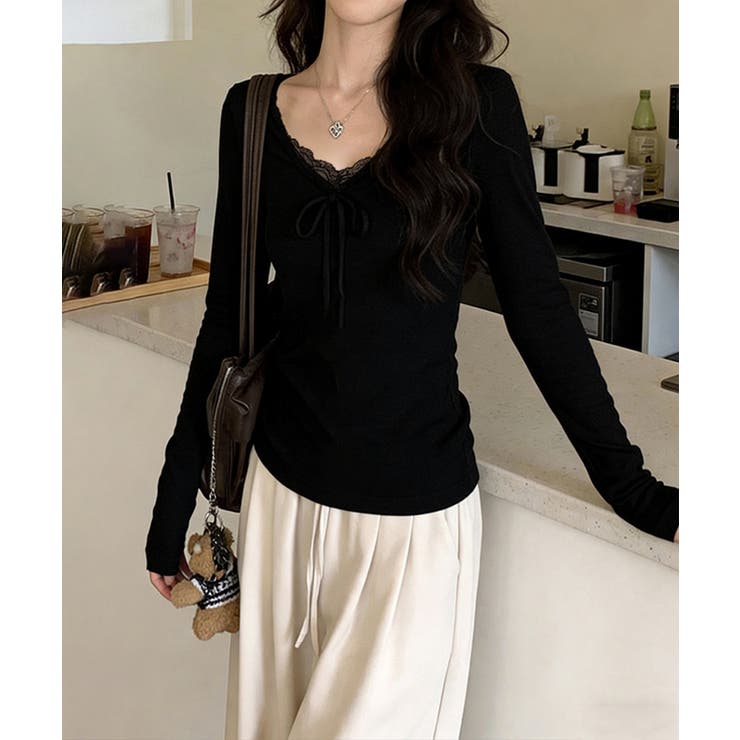 Vネック 長袖tシャツ おしゃれ | SUNSHINE CLOSET | 詳細画像7 