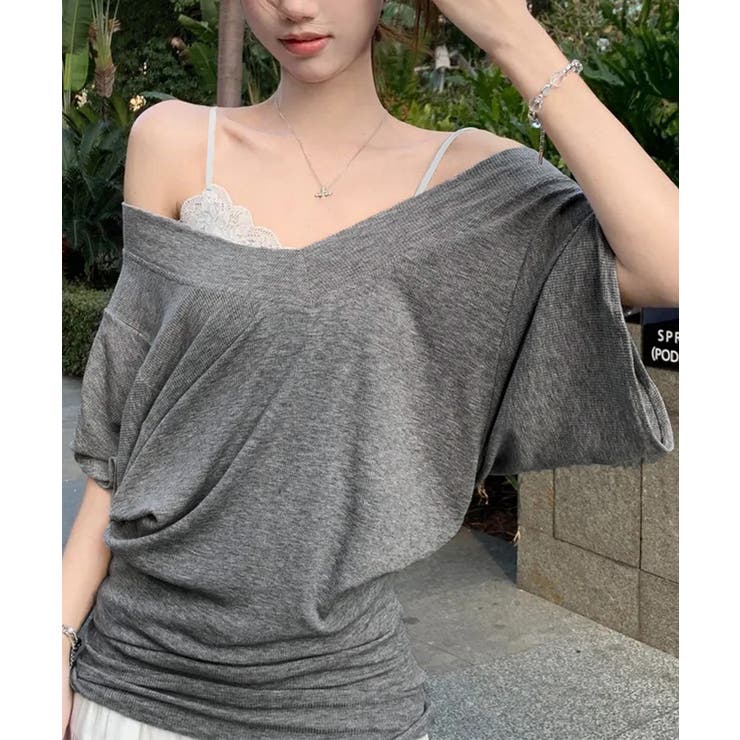 VネックTシャツ レースキャミソール単品 | SUNSHINE CLOSET | 詳細画像1 