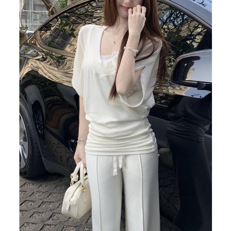 VネックTシャツ レースキャミソール単品 | SUNSHINE CLOSET | 詳細画像13 