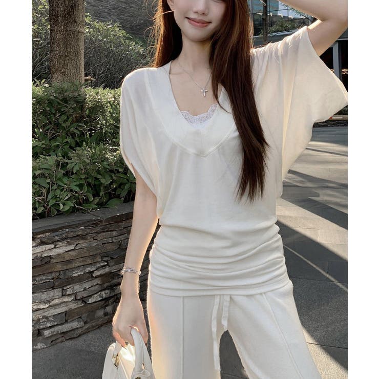 VネックTシャツ レースキャミソール単品 | SUNSHINE CLOSET | 詳細画像14 