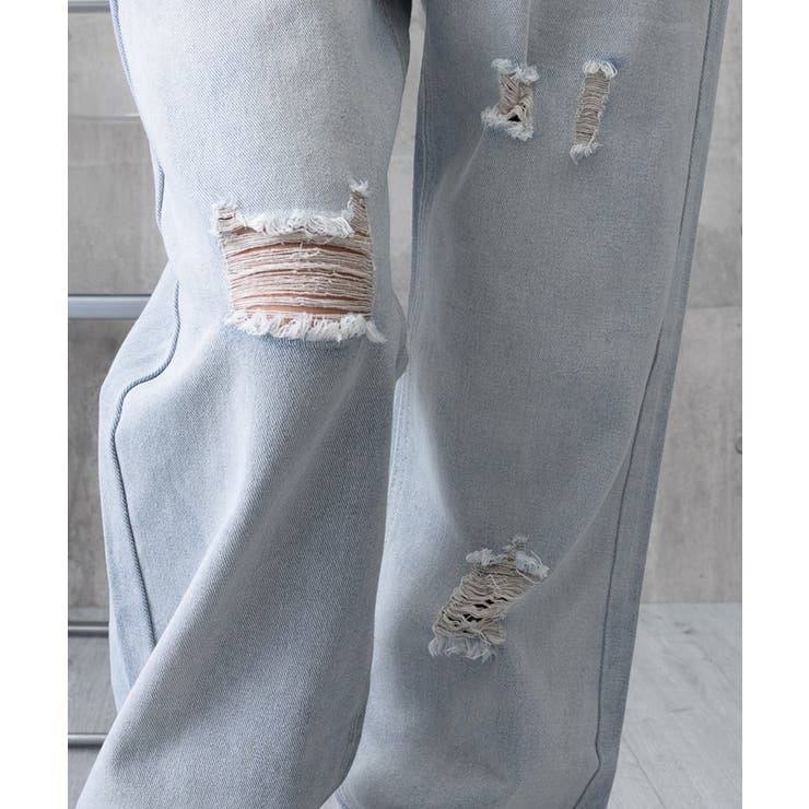 ダメージデニムパンツハイウエストジーパン | SUNSHINE CLOSET | 詳細画像10 