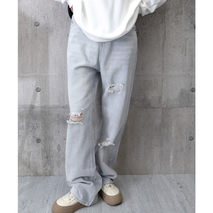 ダメージデニムパンツハイウエストジーパン | SUNSHINE CLOSET | 詳細画像14 