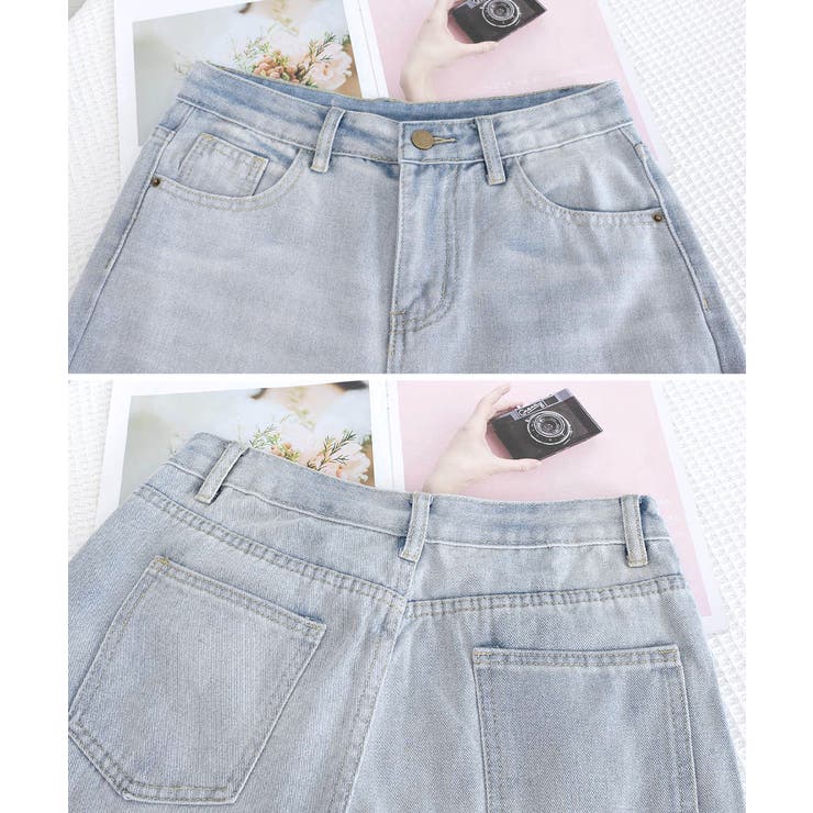 ダメージデニムパンツハイウエストジーパン | SUNSHINE CLOSET | 詳細画像18 