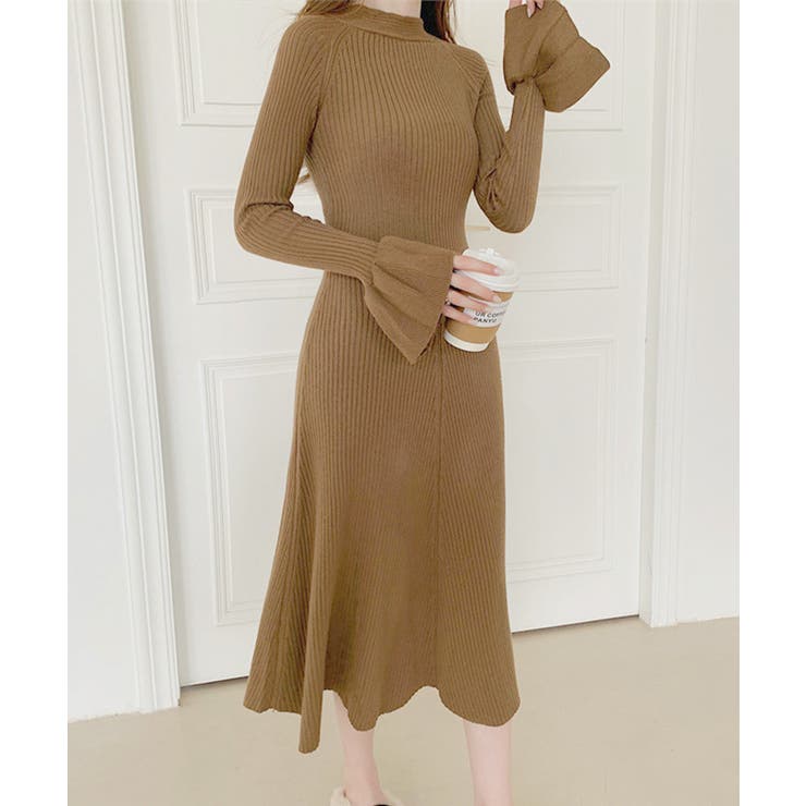 キーホールネックリブニットワンピース秋冬 | SUNSHINE CLOSET | 詳細画像5 