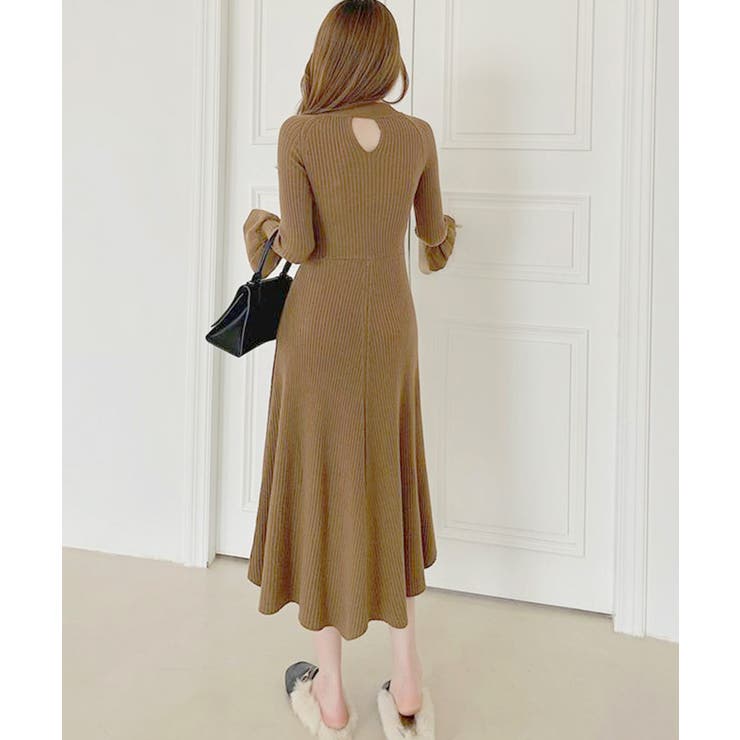 キーホールネックリブニットワンピース秋冬 | SUNSHINE CLOSET | 詳細画像6 