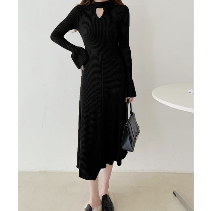 キーホールネックリブニットワンピース秋冬 | SUNSHINE CLOSET | 詳細画像7 