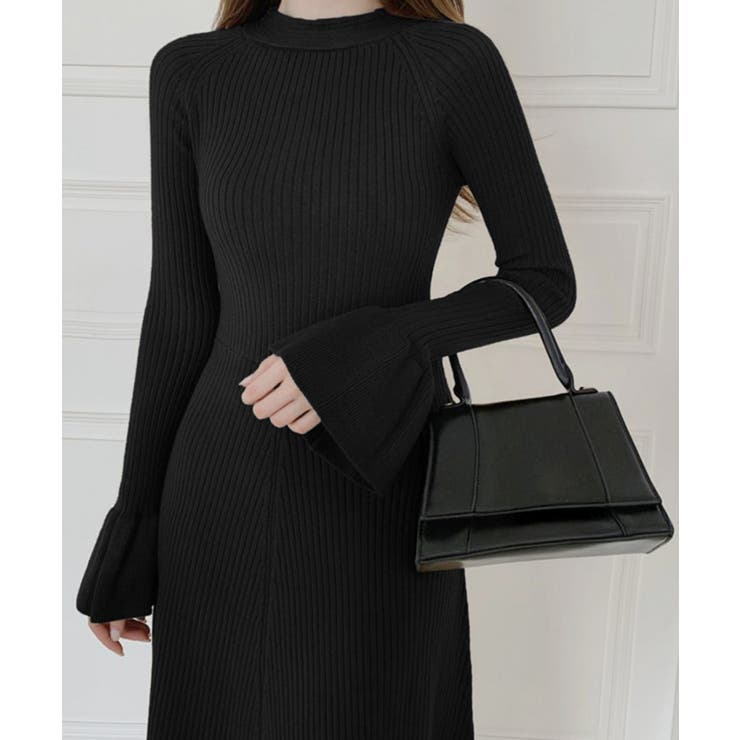 キーホールネックリブニットワンピース秋冬 | SUNSHINE CLOSET | 詳細画像9 