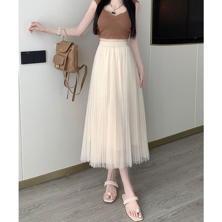 チュールスカートレディースロングスカート | SUNSHINE CLOSET | 詳細画像4 