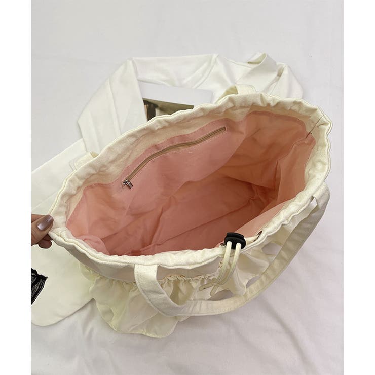 ティアードフリルトートバッグ キャンバス | SUNSHINE CLOSET | 詳細画像14 