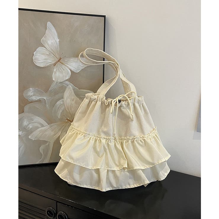 ティアードフリルトートバッグ キャンバス | SUNSHINE CLOSET | 詳細画像16 