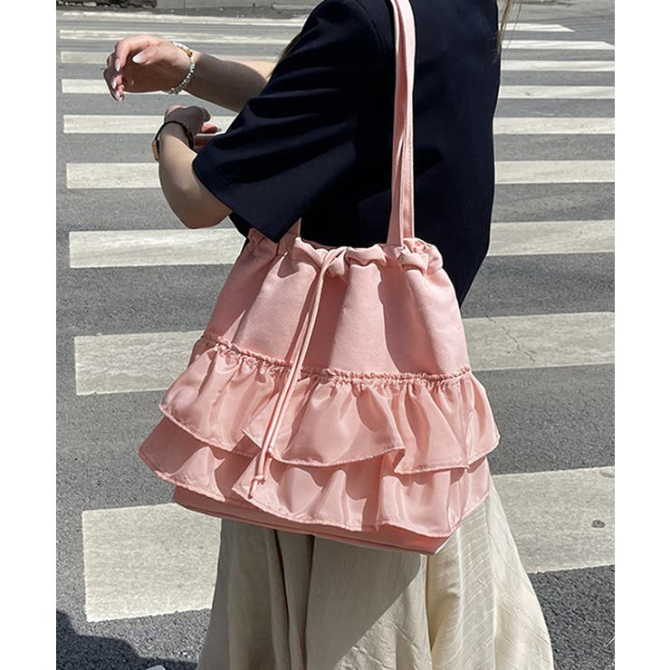 ティアードフリルトートバッグ キャンバス | SUNSHINE CLOSET | 詳細画像8 