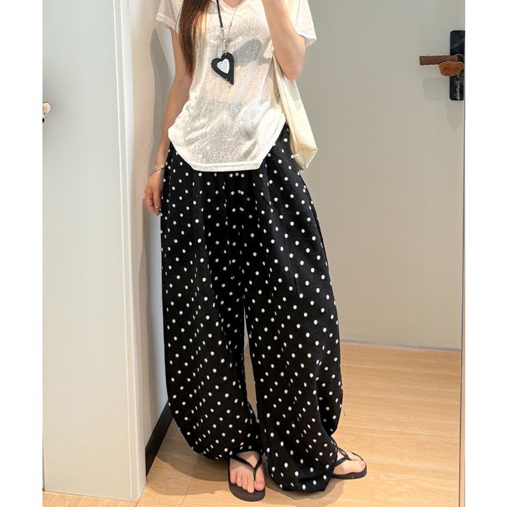 レディース ハイウエストバルーンパンツ 着やせロングパンツ | SUNSHINE CLOSET | 詳細画像2 