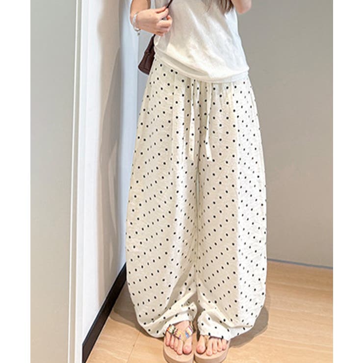 レディース ハイウエストバルーンパンツ 着やせロングパンツ | SUNSHINE CLOSET | 詳細画像6 