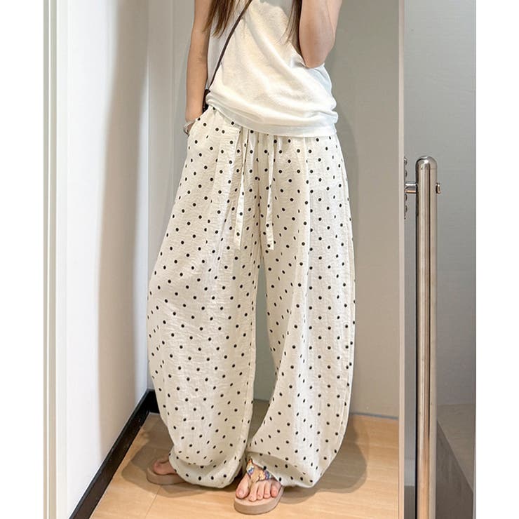 レディース ハイウエストバルーンパンツ 着やせロングパンツ | SUNSHINE CLOSET | 詳細画像7 