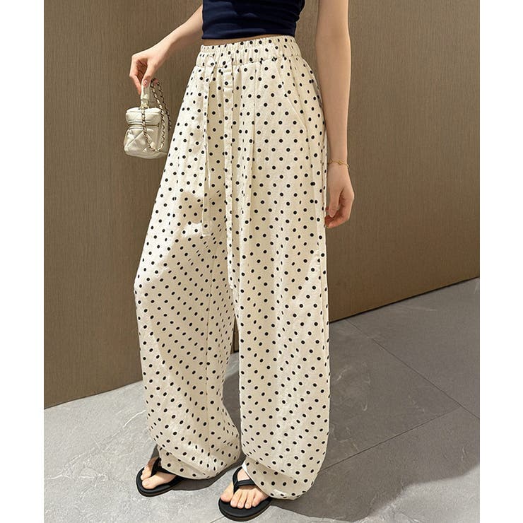 レディース ハイウエストバルーンパンツ 着やせロングパンツ | SUNSHINE CLOSET | 詳細画像9 