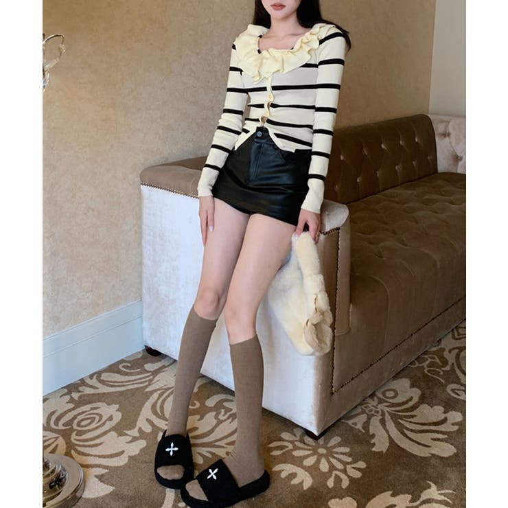 フリルニットトップス オフショルダー秋服 | SUNSHINE CLOSET | 詳細画像16 