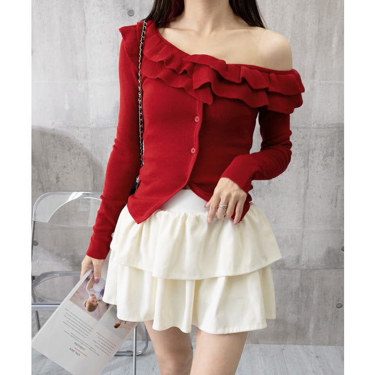 フリルニットトップス オフショルダー秋服 | SUNSHINE CLOSET | 詳細画像28 