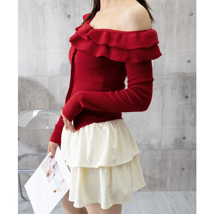 フリルニットトップス オフショルダー秋服 | SUNSHINE CLOSET | 詳細画像29 