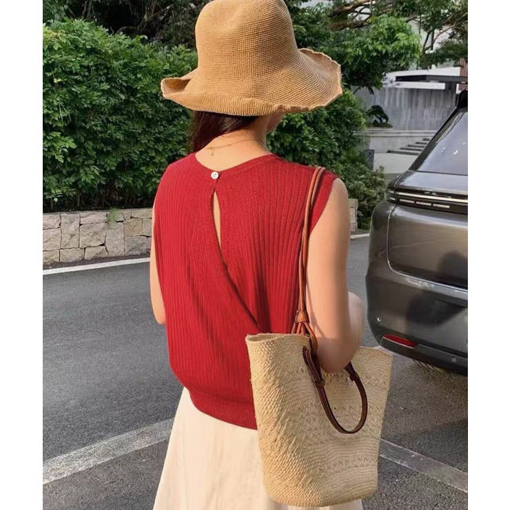 前後2WAYリブニット ノースリーブトップス レディース | SUNSHINE CLOSET | 詳細画像12 