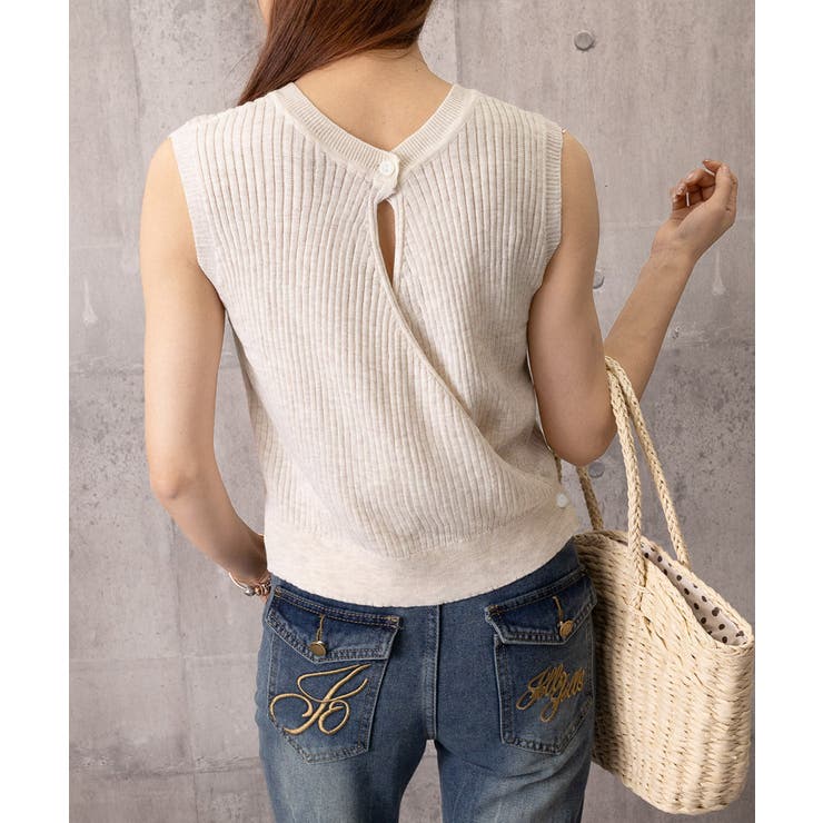 前後2WAYリブニット ノースリーブトップス レディース | SUNSHINE CLOSET | 詳細画像17 