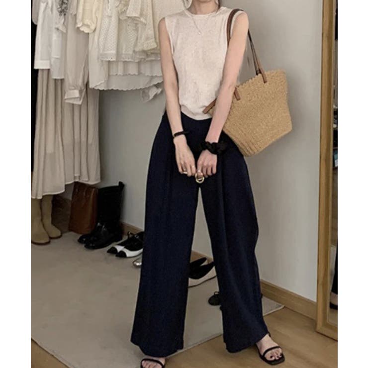 前後2WAYリブニット ノースリーブトップス レディース | SUNSHINE CLOSET | 詳細画像3 