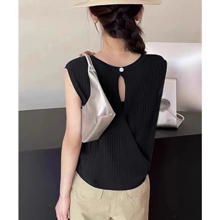 前後2WAYリブニット ノースリーブトップス レディース | SUNSHINE CLOSET | 詳細画像7 