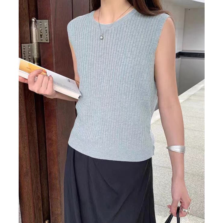 前後2WAYリブニット ノースリーブトップス レディース | SUNSHINE CLOSET | 詳細画像8 