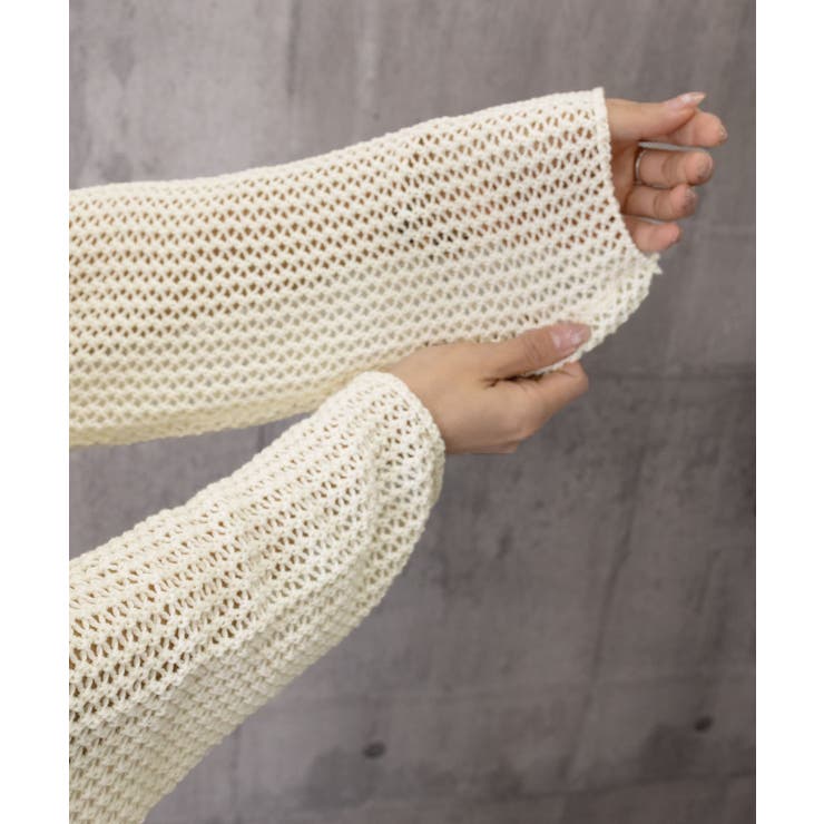 Uネックニットキャミ 透かし編みカーディガン 薄手ニットアンサンブル | SUNSHINE CLOSET | 詳細画像24 