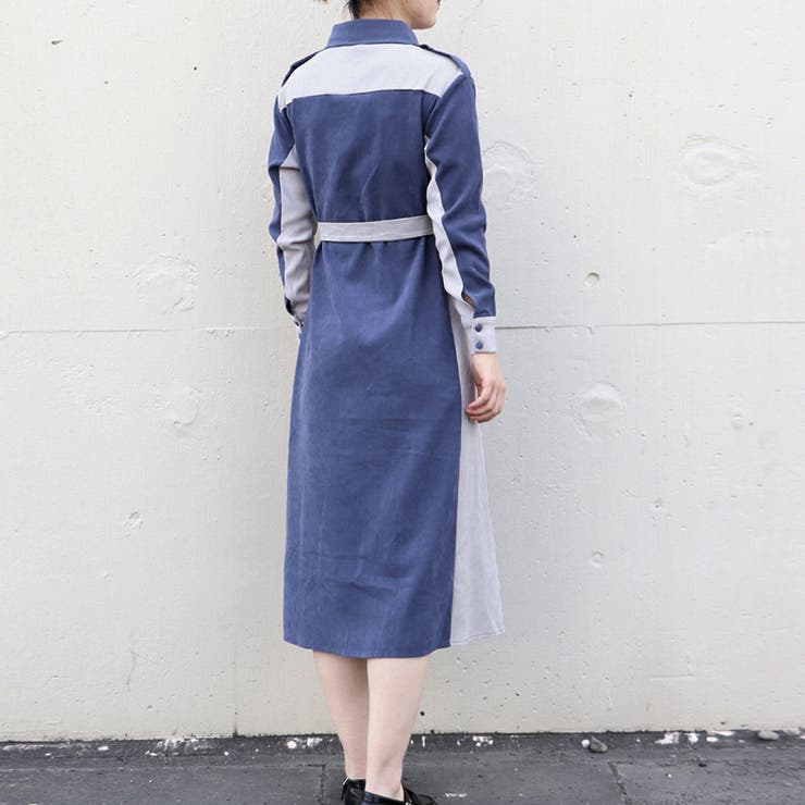シャツワンピース ロング レディース[品番：AGCW0004777
