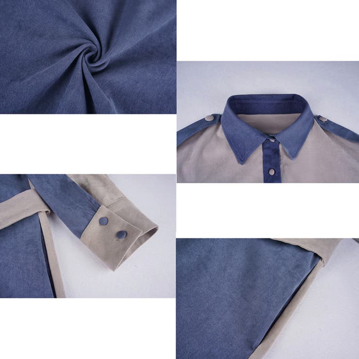シャツワンピース ロング レディース[品番:AGCW0004777 シャツワンピース ロング レディース[品番:AGCW0004777