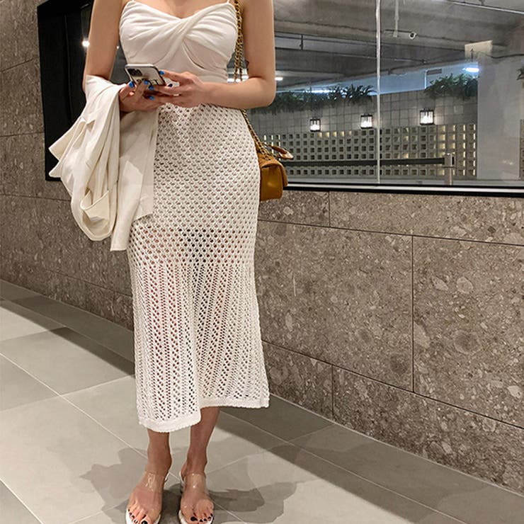 2点セット タイトスカート ペチコート[品番：AGCW0003078