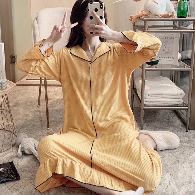 パジャマワンピース レディース ネグリジェ[品番：AGCW0002062