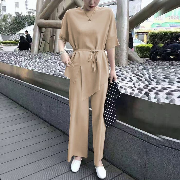 ベージュ | ニットセットアップ 冷感タッチレディース | SUNSHINE CLOSET