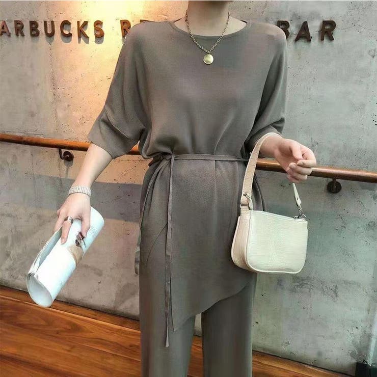 ブラウン | ニットセットアップ 冷感タッチレディース | SUNSHINE CLOSET