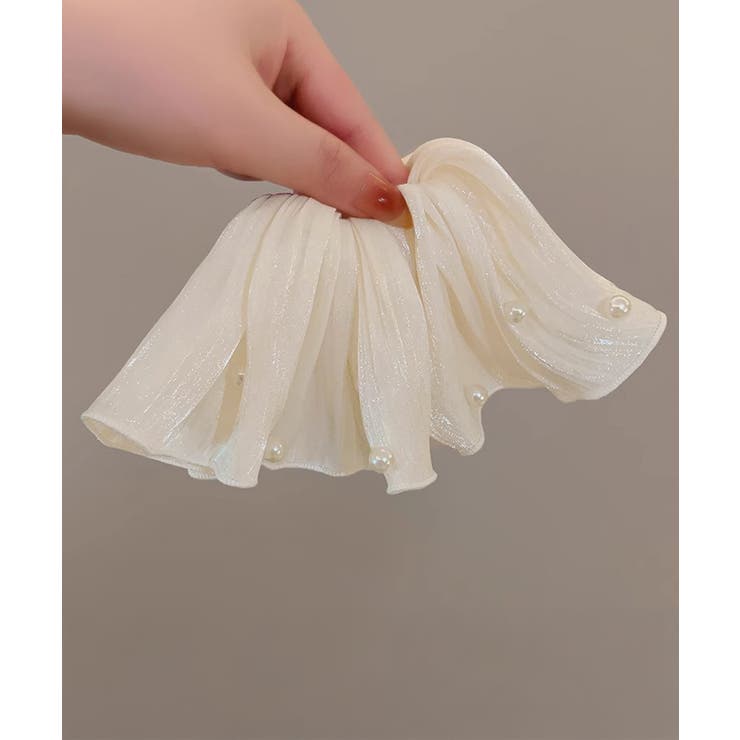 パール付きシュシュ 上品プリーツヘアゴム | SUNSHINE CLOSET | 詳細画像22 