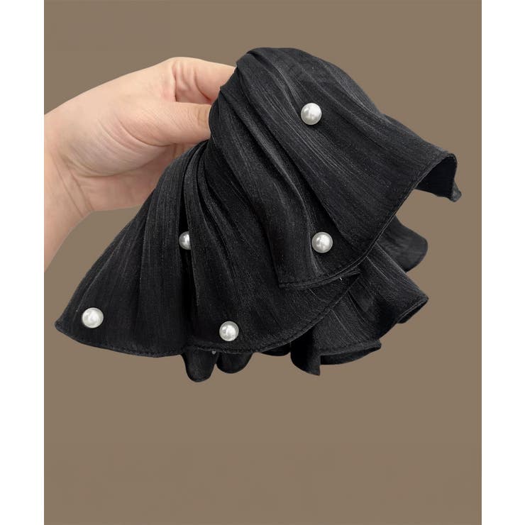 パール付きシュシュ 上品プリーツヘアゴム | SUNSHINE CLOSET | 詳細画像8 